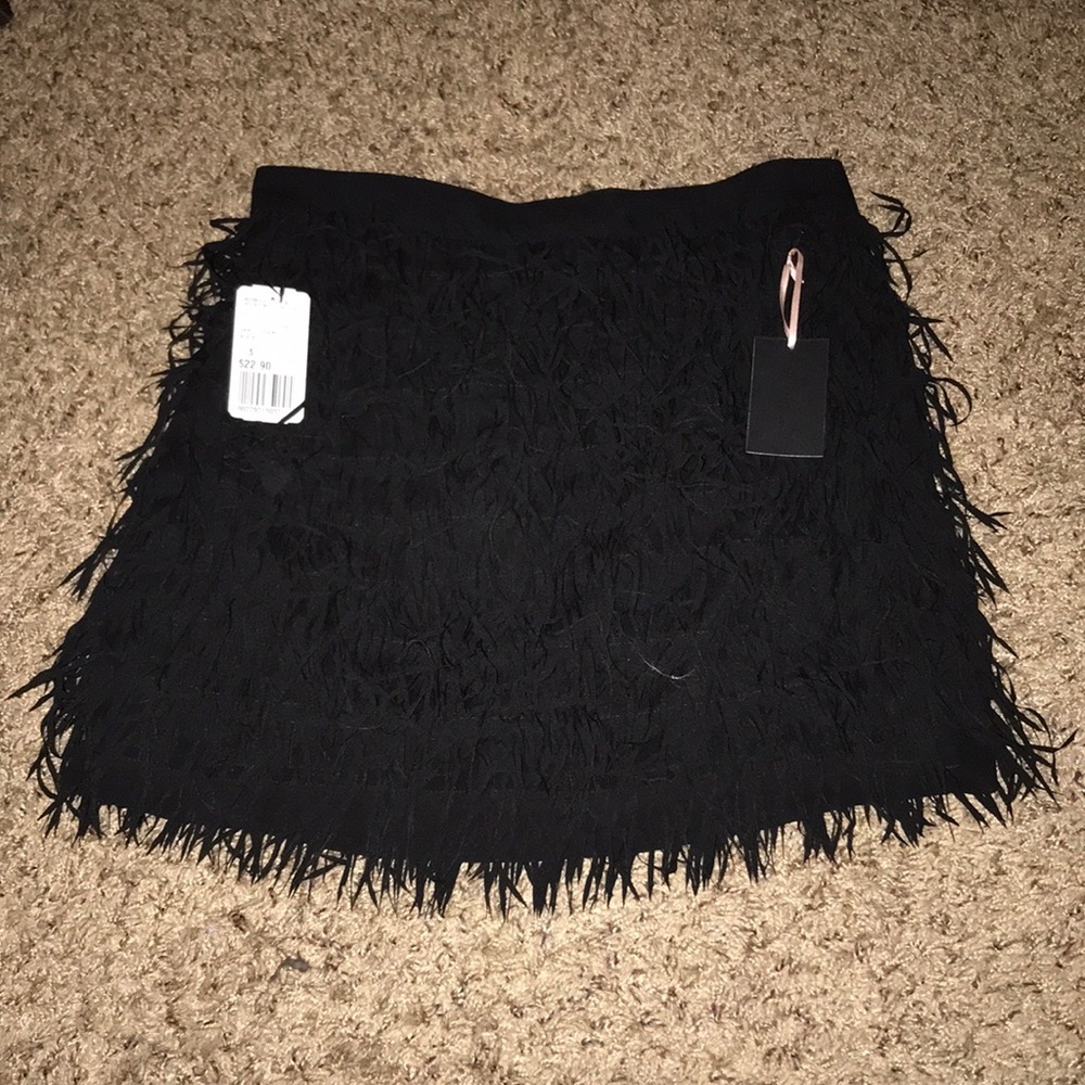 Black fringe skirt